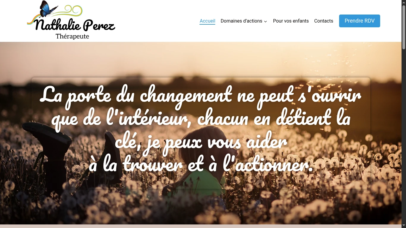 Aperçu du projet Nathalie Perez Thérapeute